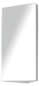 HOMCOM Mirror Cabinet for Bathroom Mirror Cupboard Corner Stainless Steel Wall mounted Single Door 300mm (W)