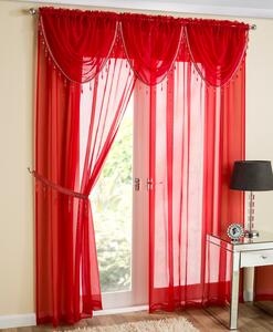 Crystal Voile Panel Red