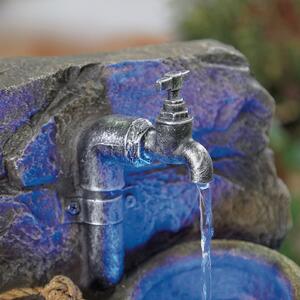 Stylish Fountain Pouring Pot Wall Water Feature with LEDs