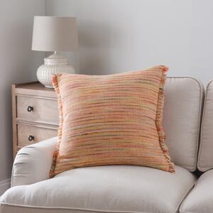 Ava Flat Weave Cotton Square Cushion