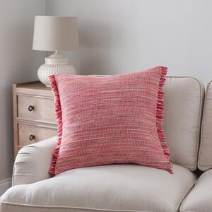 Ava Flat Weave Cotton Square Cushion