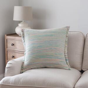 Ava Flat Weave Cotton Square Cushion