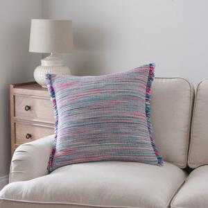 Ava Flat Weave Cotton Square Cushion