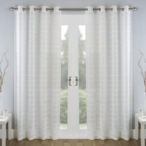 Antigua Eyelet Ready Made Single Voile Curtain Natural