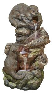 Stylish Fountain Otter Pools Water Feature with LEDs
