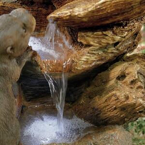 Stylish Fountain Otter Pools Water Feature with LEDs
