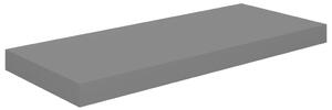 Floating Wall Shelf High Gloss Grey 60x23.5x3.8 cm MDF