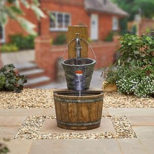 Stylish Fountain Country Charm Water Feature with LEDs