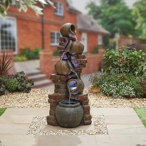 Stylish Fountain Village Springs Water Feature with LEDs
