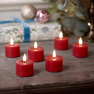 6 TruGlow® Red LED Votive Candles