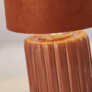 Phoebe Ceramic Table Lamp - Rust