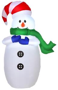 HOMCOM Inflatable Christmas Snowman 120 cm W/LED Lights