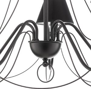 Bona chandelier, five-bulb, black