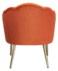 Sophia Scallop Occasional Chair - Burnt Orange