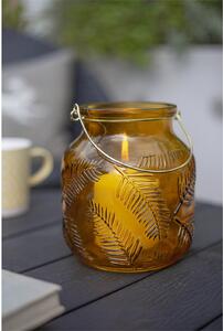 Lifestyle Yellow Glass Garden Lantern