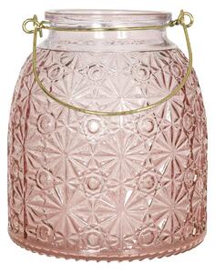 Lifestyle Pink Glass Garden Lantern