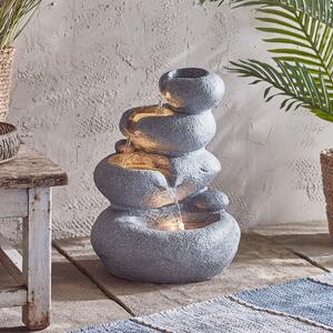 Stacked Pebble Garden Water Feature
