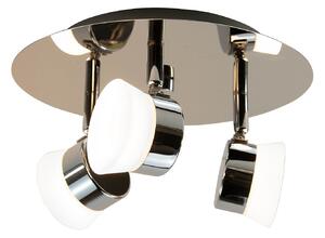 Paisley LED Bathroom Round Plate Spotlight - 3 x 4.5W