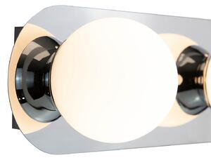 Iris 3 Light Chrome & Opal Wall Bar Bathroom Light - 3 x 5W