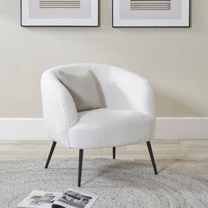 Siena Boucle Tub Chair White/Black