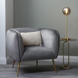 Lucca Velvet Chair Grey
