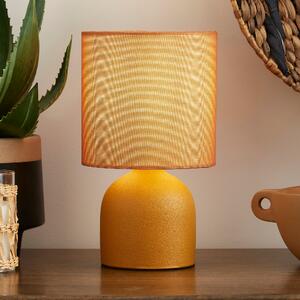 Hera Textured Ceramic Table Lamp Amber