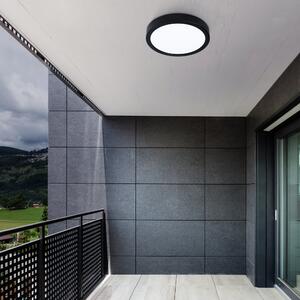 EGLO Argolis 2 Indoor Outdoor Flush Ceiling Light Black