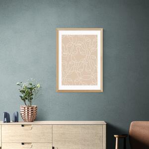 One Line Faces Print by Sundry Society Natural