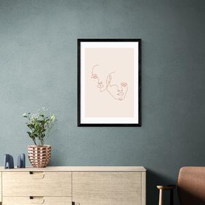 Attached Faces Print by Sundry Society Natural