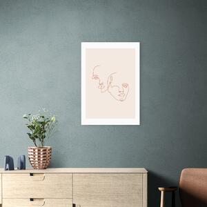 East End Prints Attached Faces Print by Sundry Society Natural