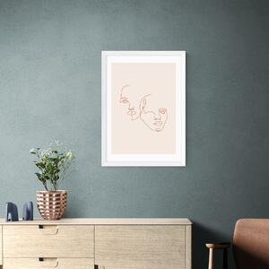 East End Prints Attached Faces Print by Sundry Society Natural