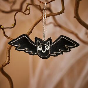 Beaded Bat Hanging Decoration Black