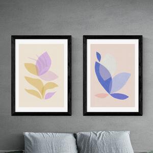 Pastel Leaf Set of 2 Prints by Alisa Galitsyna Beige/White