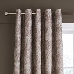 Hyperion Interiors Tamra Palm Natural Eyelet Curtains Beige