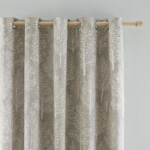 Catherine Lansfield Alder Trees Eyelet Curtains Natural