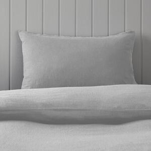 Soft & Cosy Luxury Brushed Cotton Standard Pillowcase Pair Grey