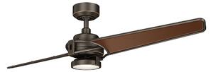 Kichler Xety Ceiling Fan with Light & Remote, 142cm Bronze