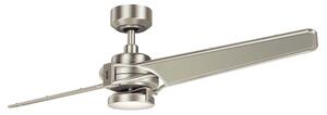 Kichler Xety Ceiling Fan with Light & Remote, 142cm Silver