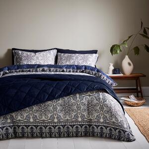Serina Duvet Cover & Pillowcase Set Blue/White