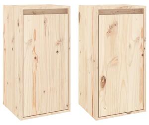 Wall Cabinets 2 pcs 30x30x60 cm Solid Wood Pine