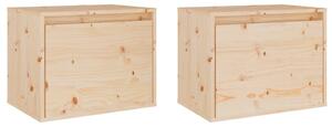 Wall Cabinets 2 pcs 45x30x35 cm Solid Pinewood