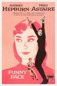 Fine Art Print Funny Face / Audrey Hepburn & Fred Astaire (Retro Movie), (26.7 x 40 cm)