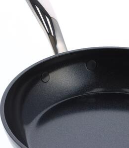 GreenPan Barcelona Pro Hard Anodised Ceramic Non-Stick 32cm Covered Frying Pan with Helper Handles Black