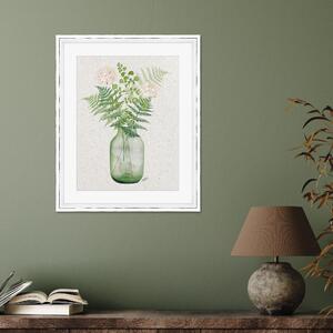 Vase II Framed Print Green