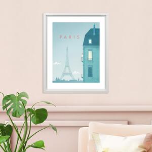 Paris Framed Print Blue
