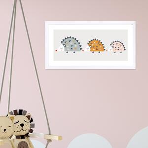 Hedgehogs Framed Print MultiColoured