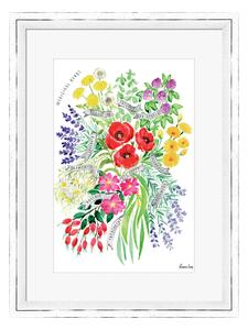 The Art Group Medicinal Herbs Watercolour Bouquet Framed Print MultiColoured