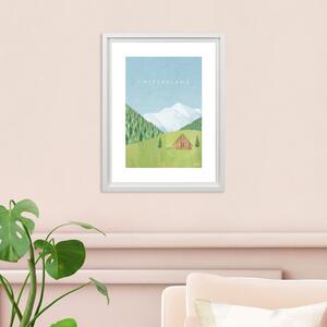 Switzerland Framed Print MultiColoured
