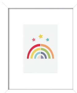 Rainbow Framed Print White/Red/Green