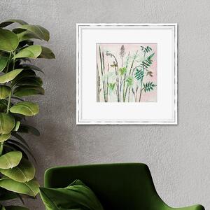 Natural Flora Framed Print White/Green